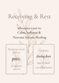 Receiving & Rest | Nervous System Healing Affirmation Cards