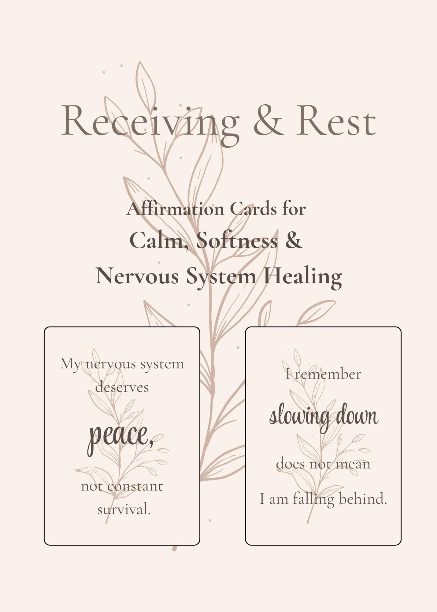 Receiving & Rest | Nervous System Healing Affirmation Cards