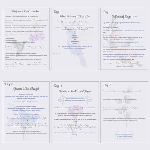 Releasing With Grace | 30-Day Healing Journal